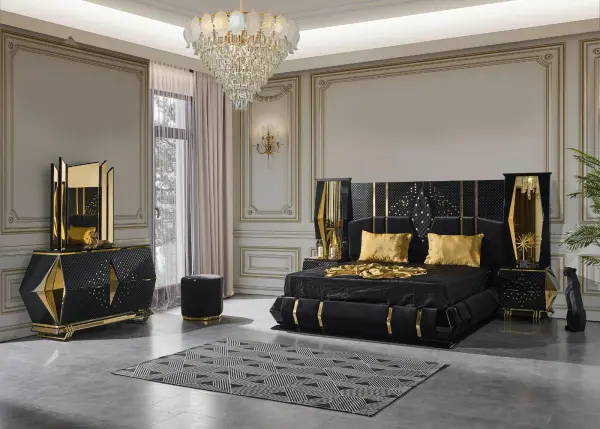 yot-004 Gold Yatak Odası Takımı
